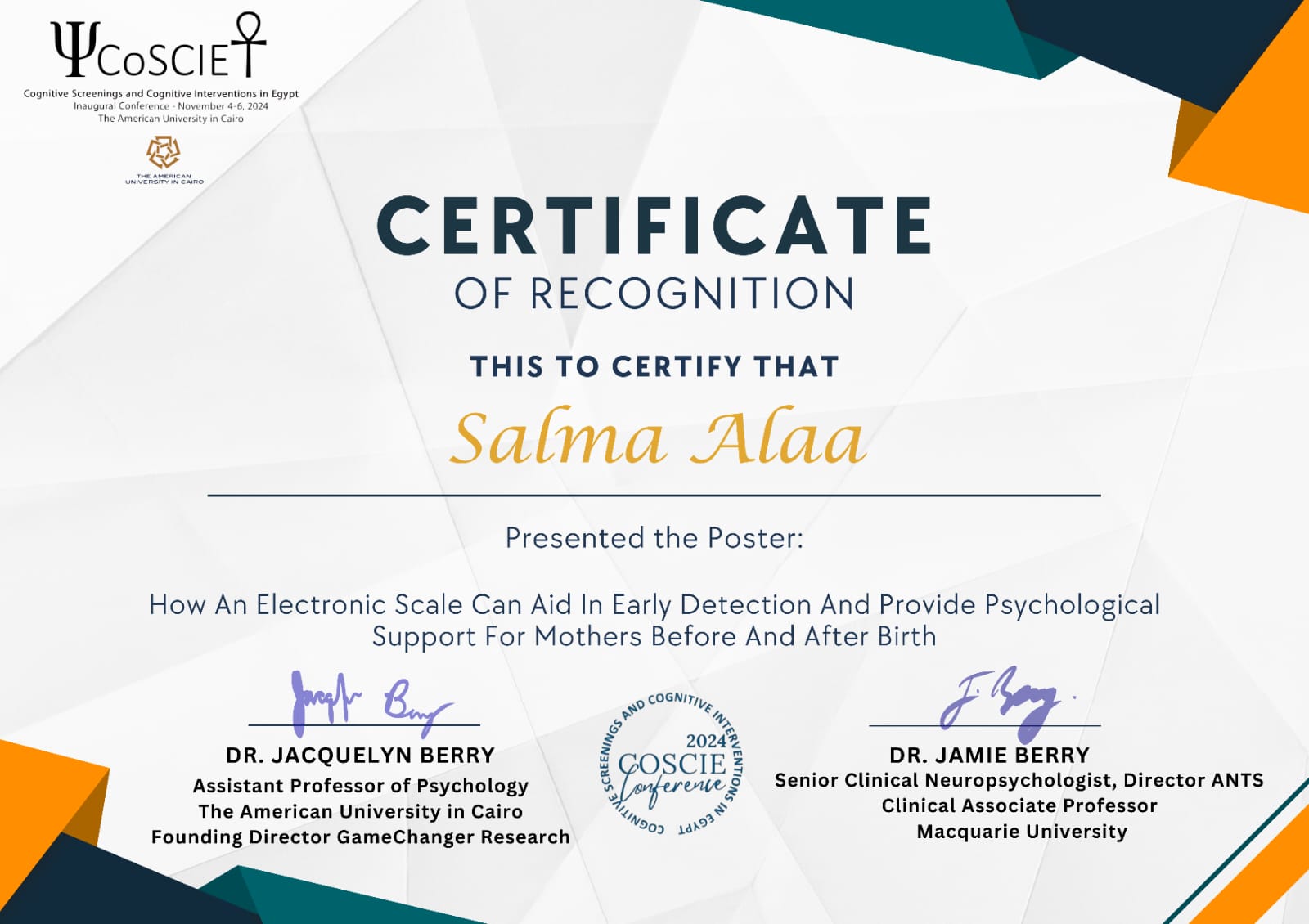 Voxoura Event Certificate