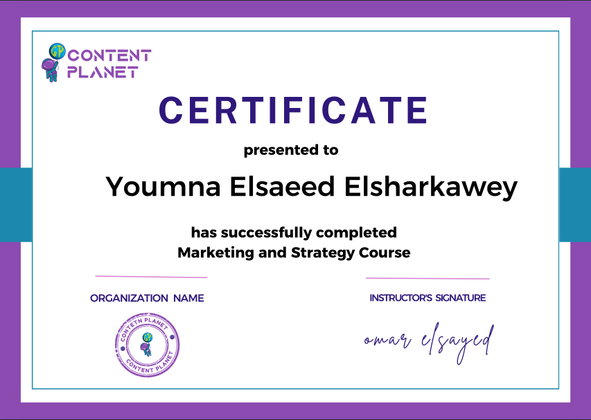 Basel Sharaf Certificate