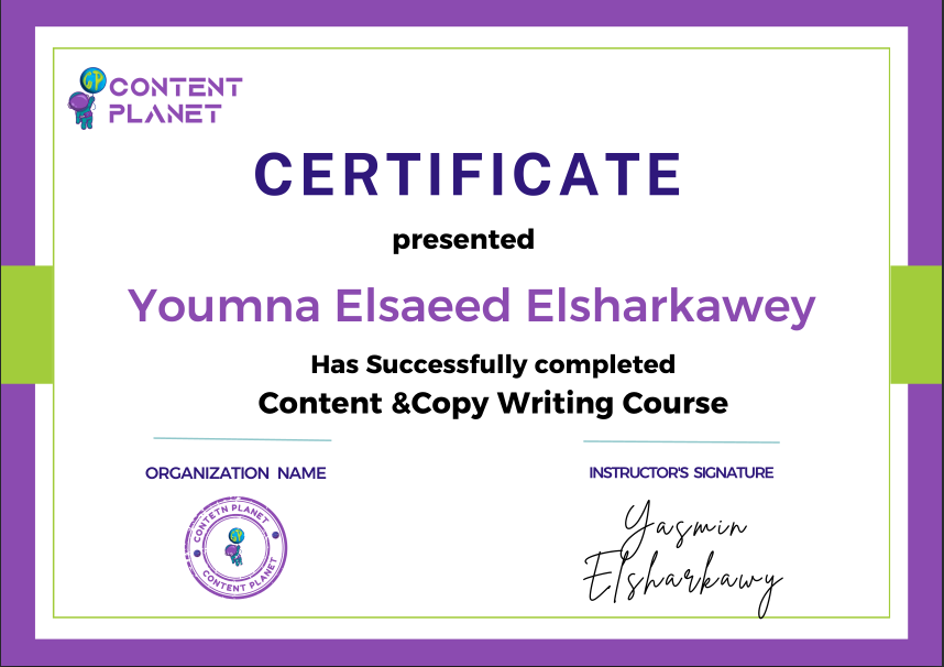 Voxoura Event Certificate